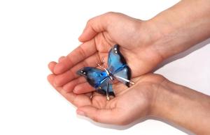 vlinder in hand